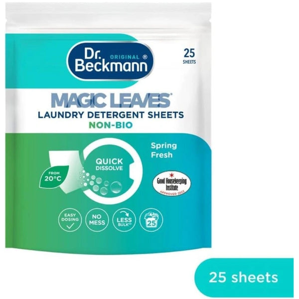 Dr Beckmann Magic Leaves Non-Bio Laundry Detergent Sheets - 25 Sheets