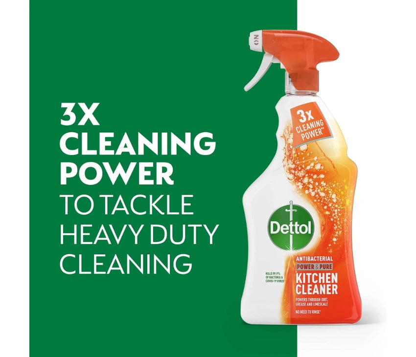 Dettol Power and Pure Kitchen Cleaner Spray, 1L