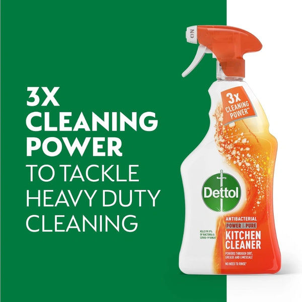 Dettol Power and Pure Kitchen Cleaner Spray, 1L