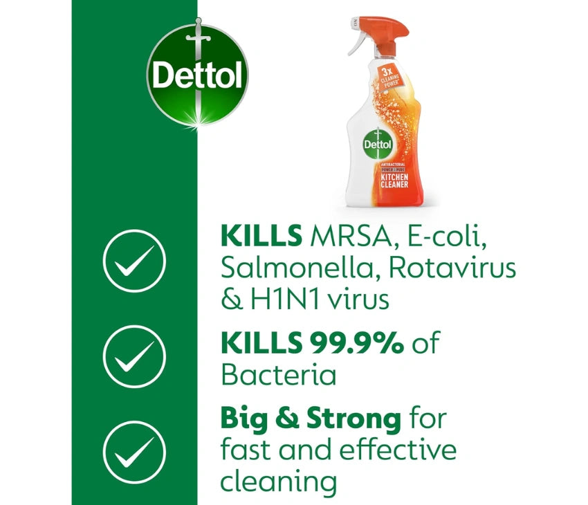 Dettol Power and Pure Kitchen Cleaner Spray, 1L