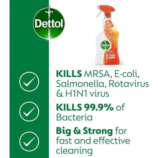 Dettol Power and Pure Kitchen Cleaner Spray, 1L