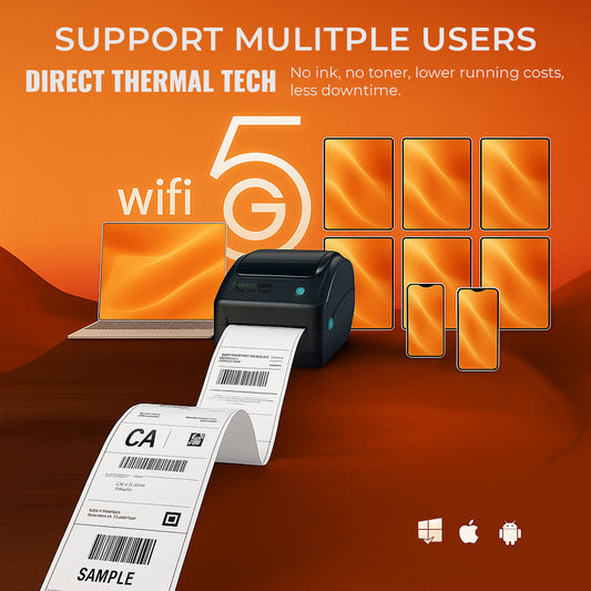 ICD-410 Desktop USB & Bluetooth Barcode Printer, 203 dpi Direct Thermal, 152 mm/s, Max 108 mm Print Width, TSPL