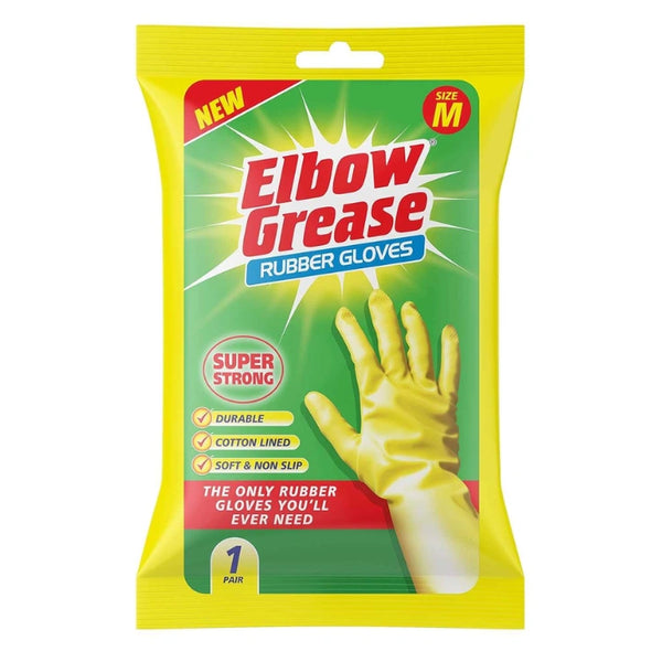 Elbow Grease Rubber Gloves - Super Strong & Durable (Large/Medium)