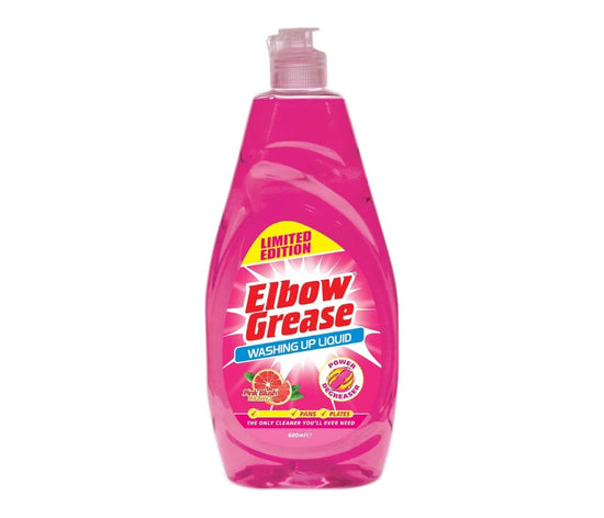 Elbow Grease Pink Washing Up Liquid - Powerful 600ml Cleaner