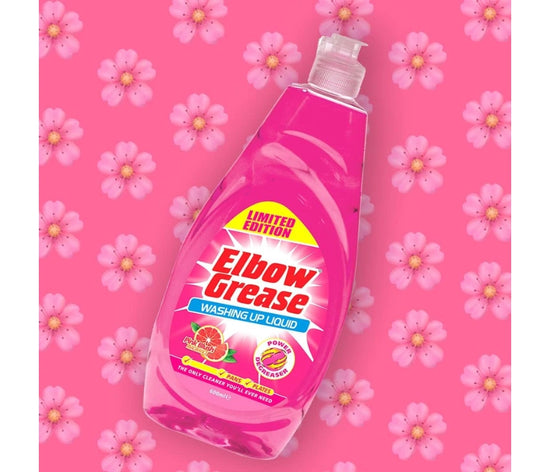 Elbow Grease Pink Washing Up Liquid - Powerful 600ml Cleaner