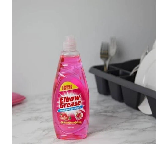 Elbow Grease Pink Washing Up Liquid - Powerful 600ml Cleaner