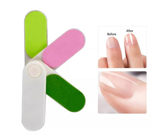 4 in 1 Nail File Shiner Buffing Block- Shape, Smooth, And Polish