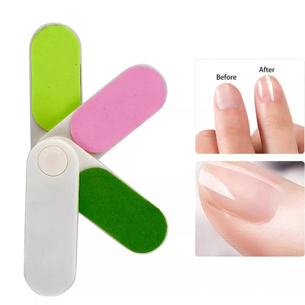 4 in 1 Nail File Shiner Buffing Block- Shape, Smooth, And Polish