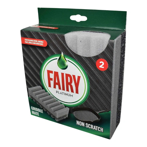 Fairy Platinum Dual Scourer Grey - 2pk