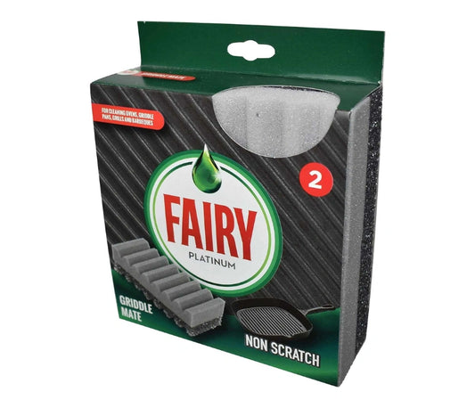 Fairy Platinum Dual Scourer Grey - 2pk