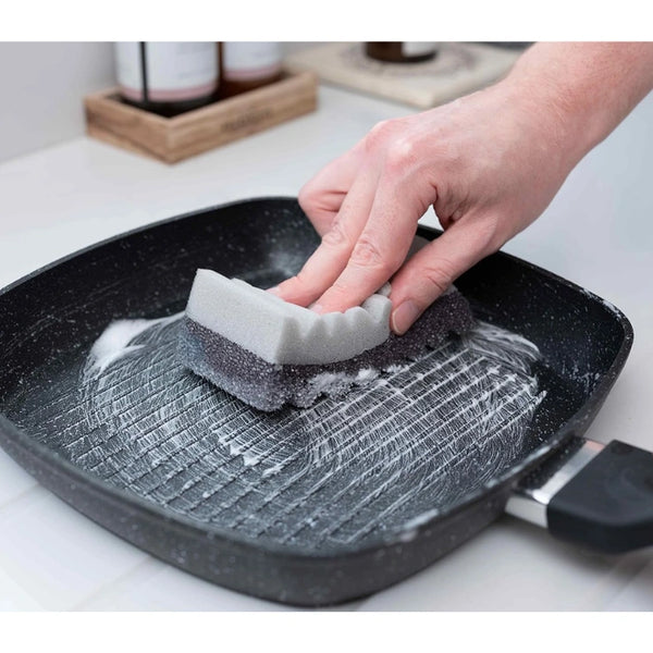 Fairy Platinum Dual Scourer Grey - 2pk