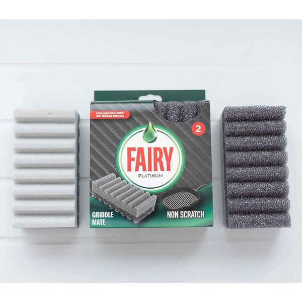 Fairy Platinum Dual Scourer Grey - 2pk