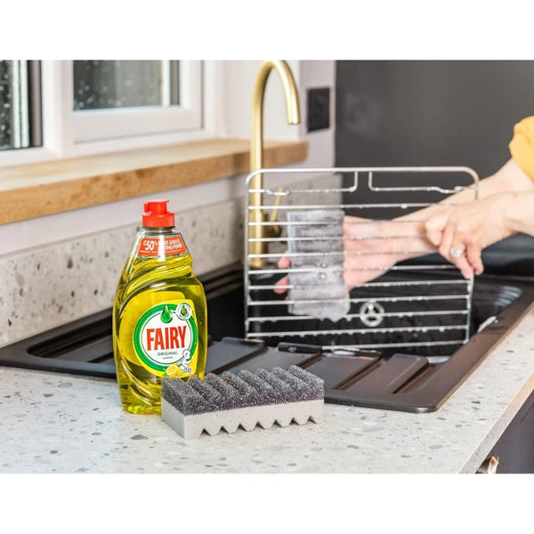 Fairy Platinum Dual Scourer Grey - 2pk
