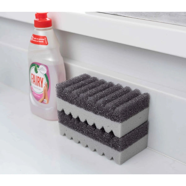 Fairy Platinum Dual Scourer Grey - 2pk