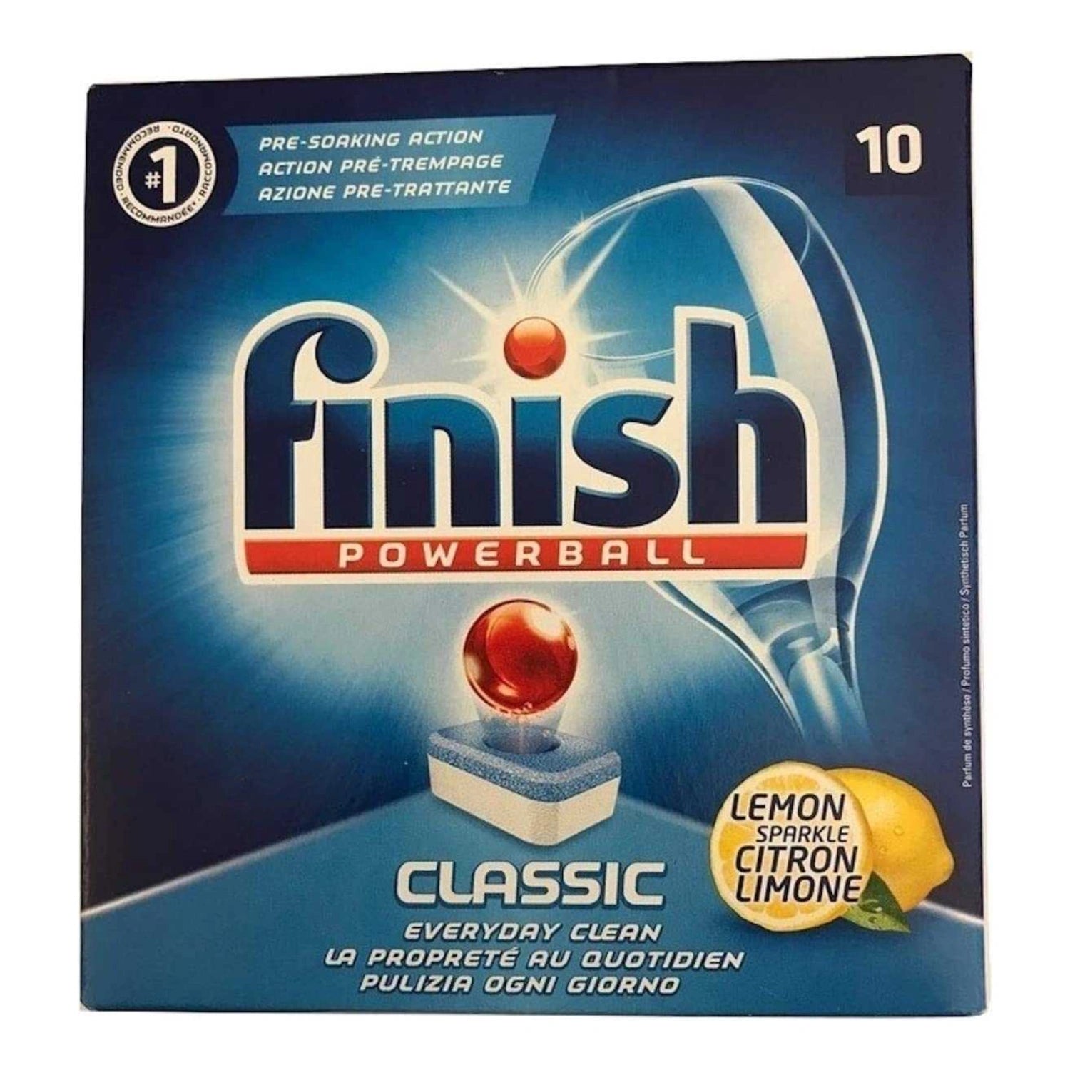 10 x Lemon Finish Powerball Dishwasher Tablets