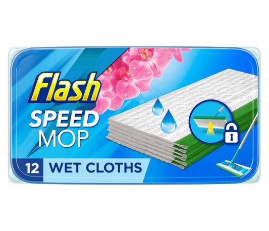 Flash Speed mop Wet Cloth Refills - 12 Cloth