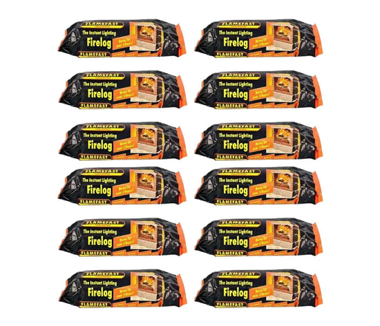 Flamefast Fire Logs Smokeless Instant Firelighters Burns 2 Hours
