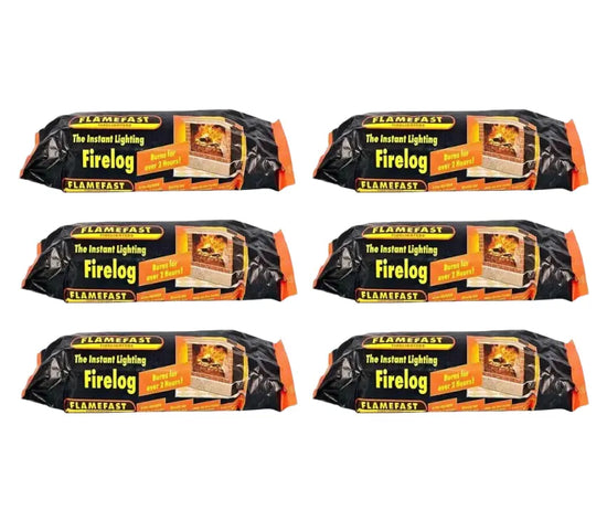 Flamefast Fire Logs Smokeless Instant Firelighters Burns 2 Hours