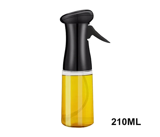 Plastic Oil Spray Mist Bottle for Air Fryer, Salad, Baking, BBQ, Frying (Black/210 ml)