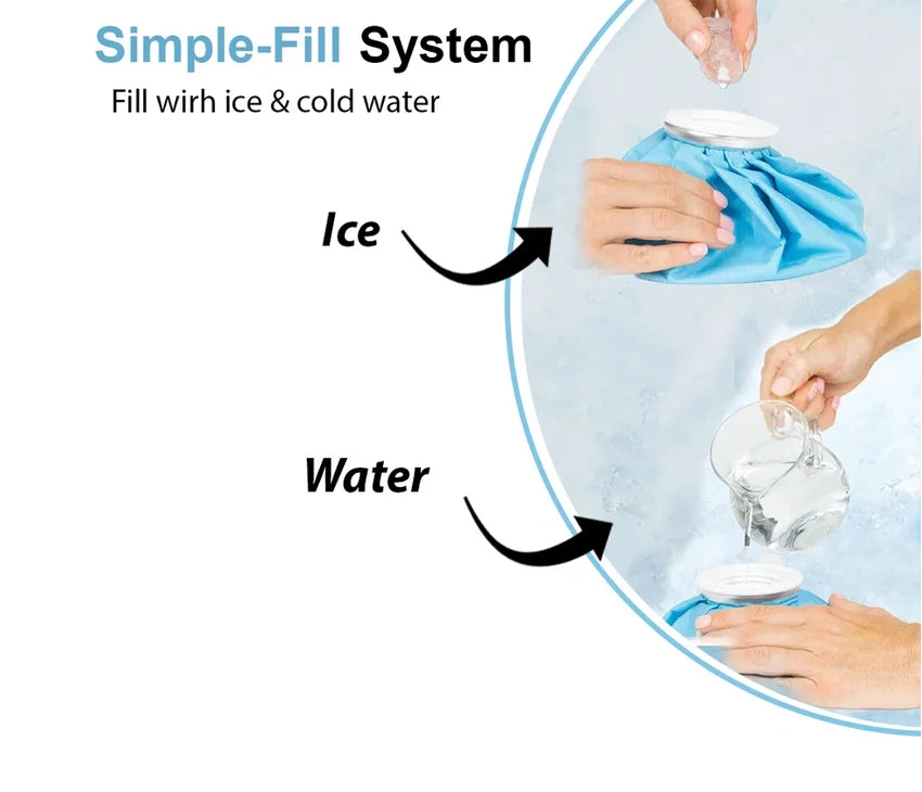 Ice Bags for Injuries, Reusable Ice Cold Packs Hot Water Bag, Hot & Cold Therapy