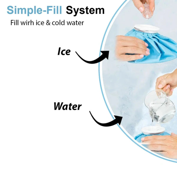 Ice Bags for Injuries, Reusable Ice Cold Packs Hot Water Bag, Hot & Cold Therapy