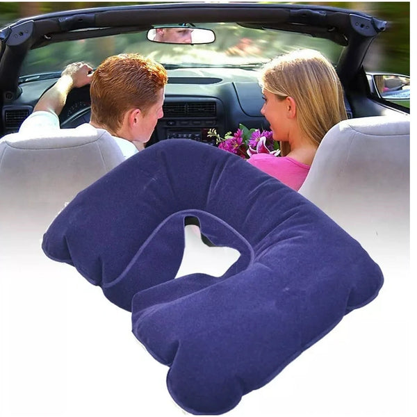 Inflatable Travel Neck Pillow U Shaped For Flight Travel Office Plane Head Rest