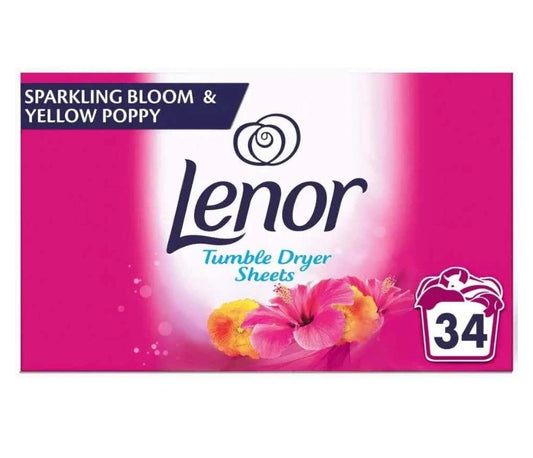 Lenor Tumble Dryer Sheets Sparkling 34's