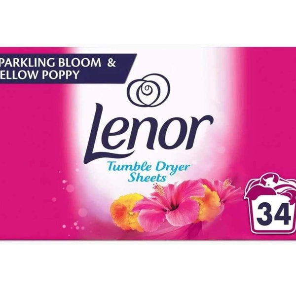 Lenor Tumble Dryer Sheets Sparkling 34's