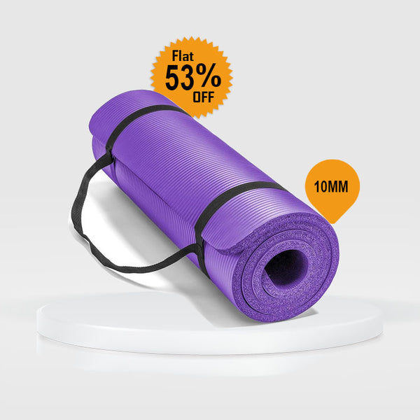 Yoga Exercise Mat with Non-Slip Bottom & Carrying Strap