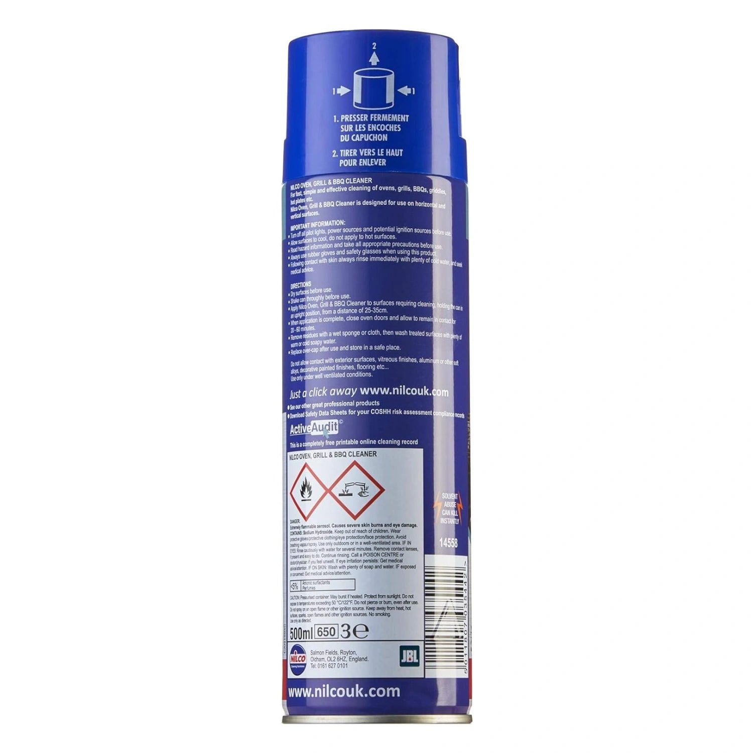 Nilco Professional Oven Cleaner Aerosol Spray - 500ml