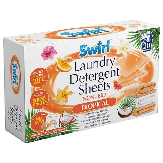 Swirl Laundry Detergent Sheets Non-Bio Tropical - 20Pk