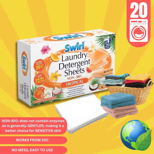 Swirl Laundry Detergent Sheets Non-Bio Tropical - 20Pk