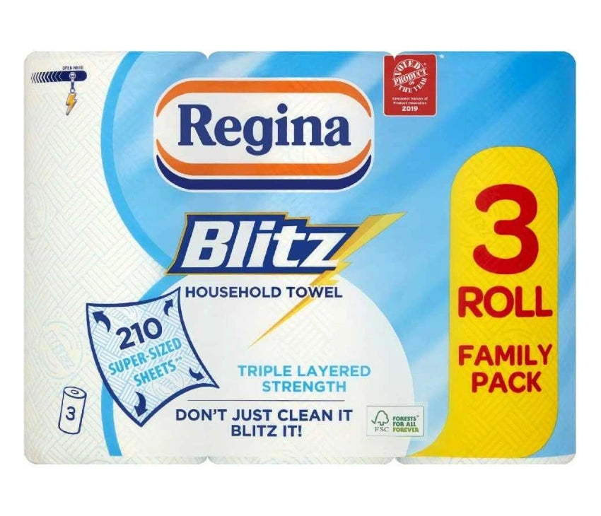 Regina Blitz Kitchen Roll 210 Sheet