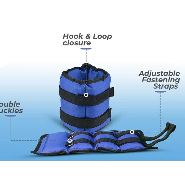 Adjustable Weight Straps for Ankle & Wrist - Running, Boxing, Gym