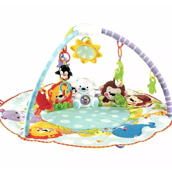 Musical Baby Gym Play Mat  With 6 Repositionable Toys