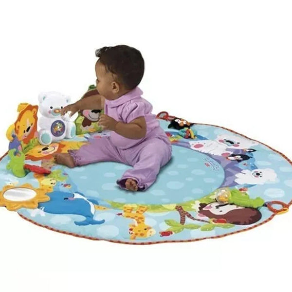 Musical Baby Gym Play Mat  With 6 Repositionable Toys