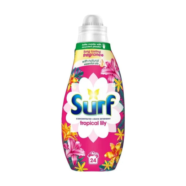 Surf Tropical Lily Scent Concentrated Liquid Laundry Detergent 648ml 24 Washes