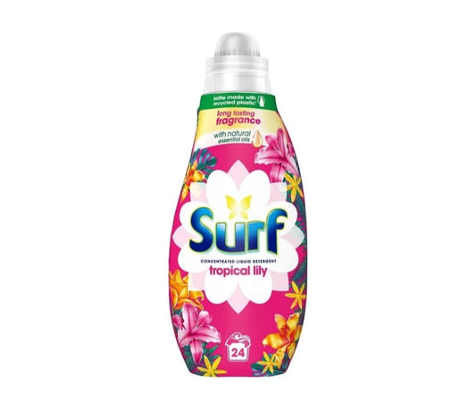 Surf Tropical Lily Scent Concentrated Liquid Laundry Detergent 648ml 24 Washes
