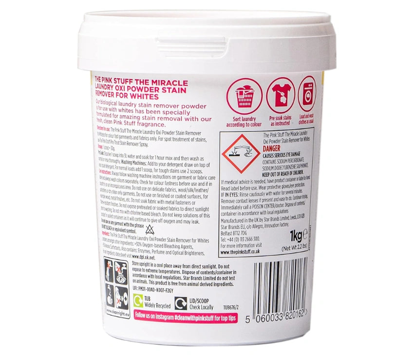 The Pink Stuff Oxi Powder For Whites - 1kg