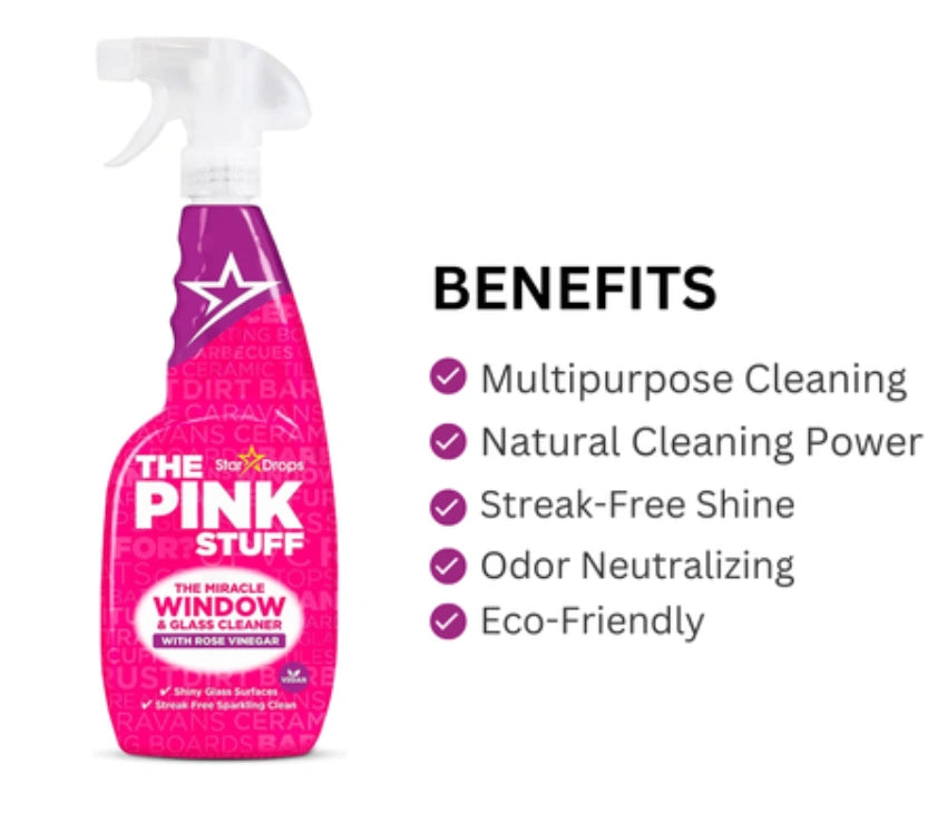 Stardrops The Pink Stuff Window Rose Vinegar Spray - 850ml