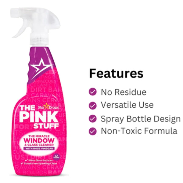 Stardrops The Pink Stuff Window Rose Vinegar Spray - 850ml