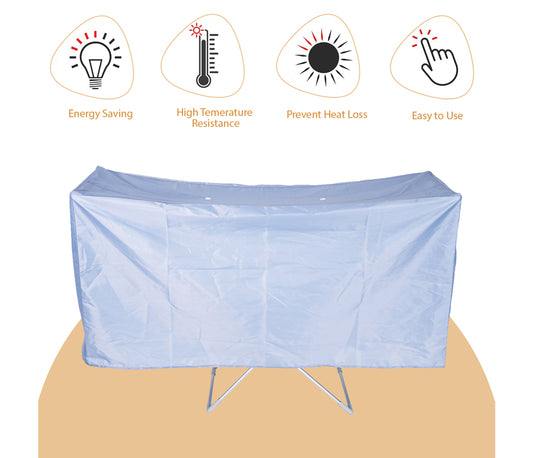 Heated Clothes Airer Cover With 12 Clothes Pegs, Ideal For Electric Clothes Dryers