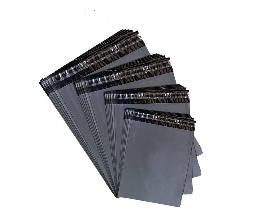 Grey Delivery Mailing Bags Self Adhesive Waterproof and Tear-Proof Grey Plastic Mail Postage Plastic Envelopes Post Mailer (10 Bags}