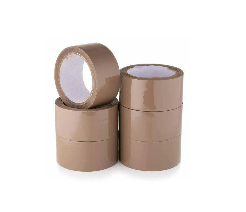 Packing Tape Brown Clear Parcels, Boxes, Cartons, Moving House Adhesive Transparent Tape Multi-Use