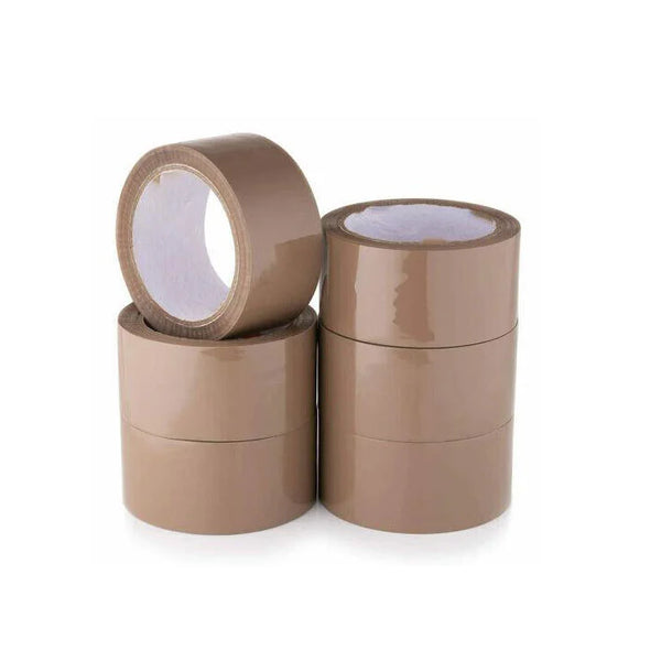 Packing Tape Brown Clear Parcels, Boxes, Cartons, Moving House Adhesive Transparent Tape Multi-Use