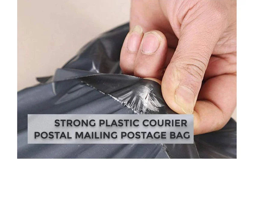 Grey Delivery Mailing Bags Self Adhesive Waterproof and Tear-Proof Grey Plastic Mail Postage Plastic Envelopes Post Mailer (10 Bags}