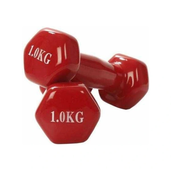 Vinyl Dumbbells Set-0.5 - 6Kg (Pink, Red, Purple, Blue)