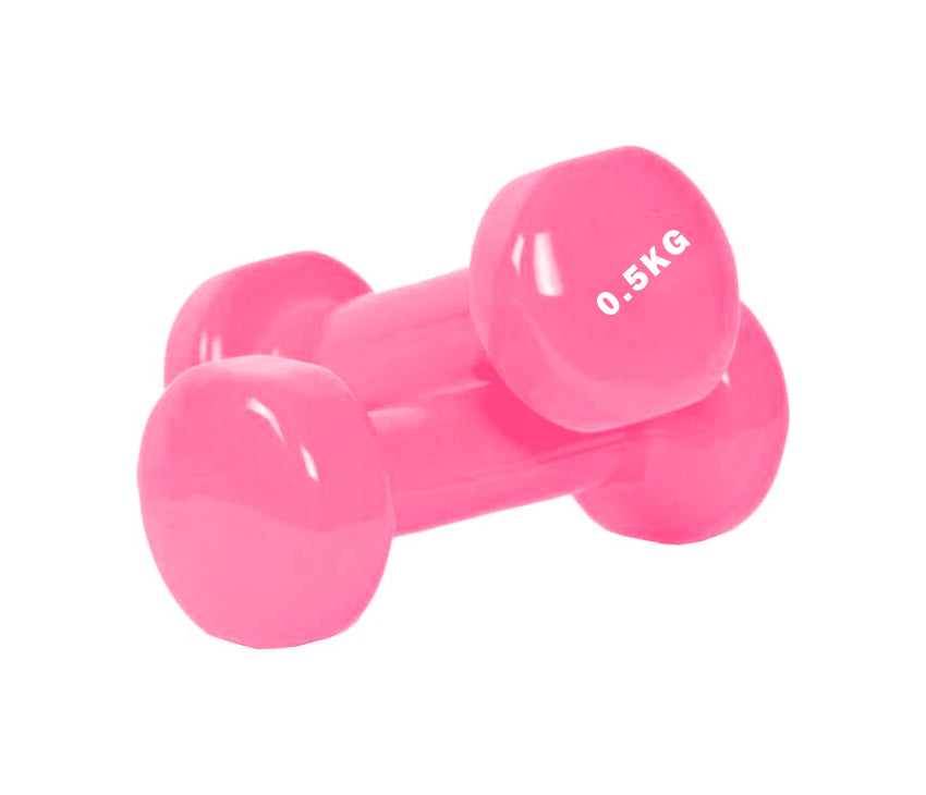 Vinyl Dumbbells Set-0.5 - 6Kg (Pink, Red, Purple, Blue)