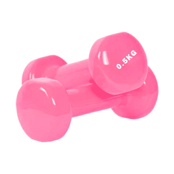 Vinyl Dumbbells Set-0.5 - 6Kg (Pink, Red, Purple, Blue)