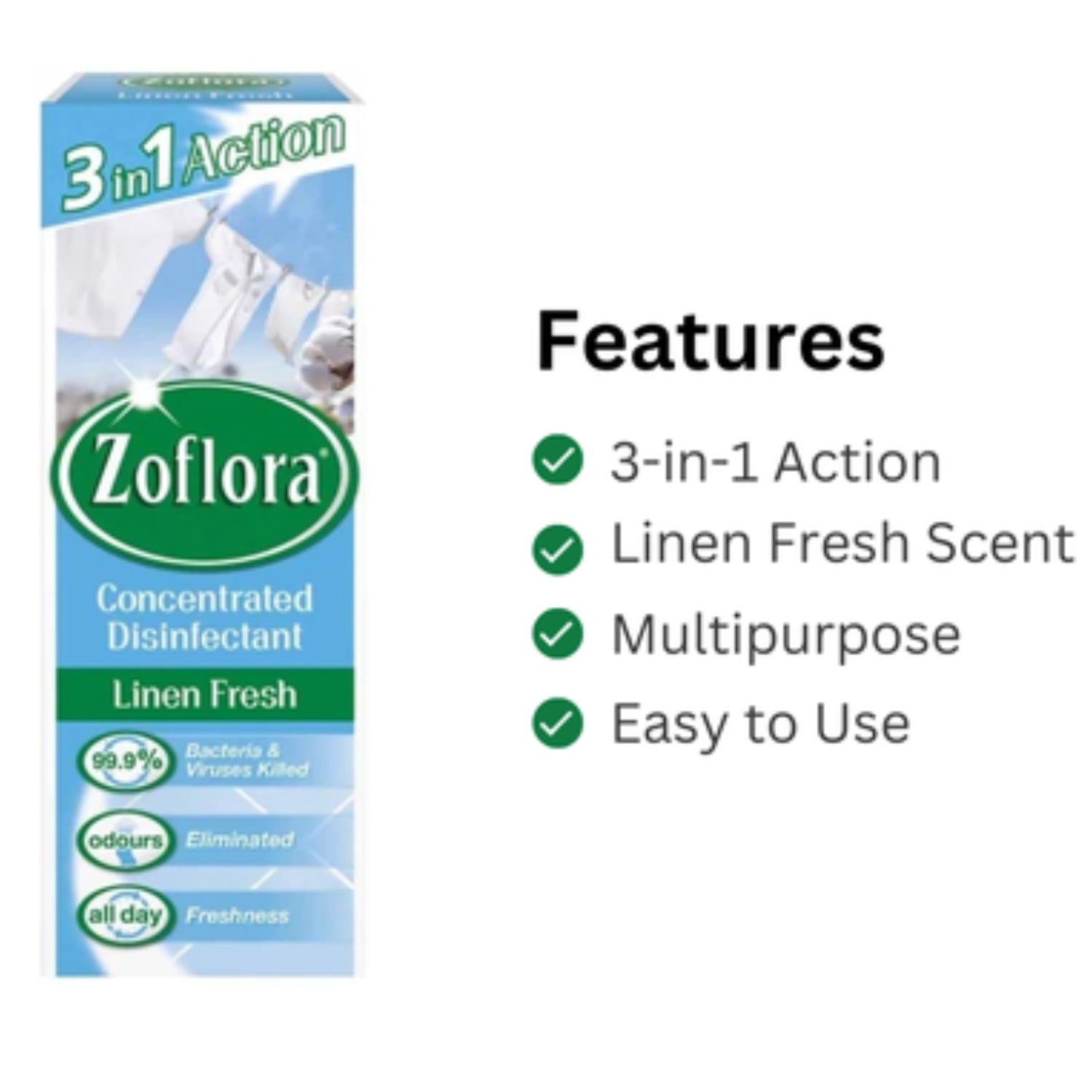 Zoflora Antibacterial Disinfectant 120ml - Linen Fresh